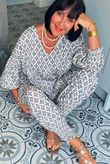 Ren Tiles of Marrakesh X Ali Ash Shirring Cuff Pant